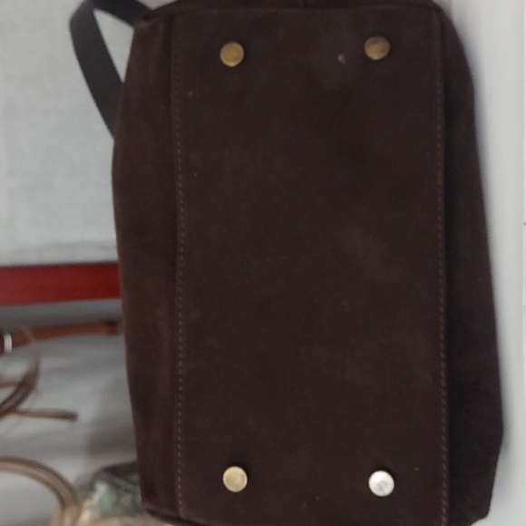 Garnet Hill Siena  Messenger Crossbody Leather Suede Bag Made in Italy - Picture 4 of 13